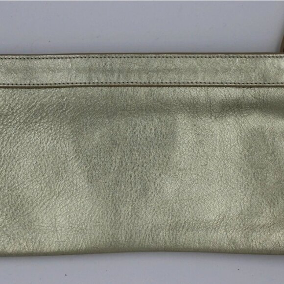 KATE SPADE Metallic Gold Soft Leather Zipper Cosmetic Case - Picture 7 of 13